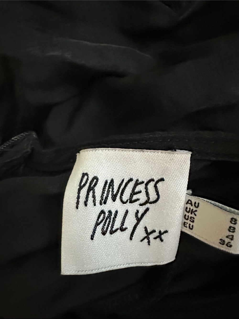 Princess Polly Black Long Sleeve Lace-Trim Dress - Picture 2 of 2